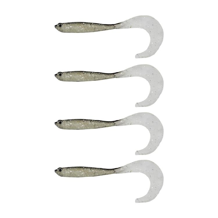 4X Soft Plastic Fishing Lures Environmentally Safe PVC Construction Natural Swimming Motion for Active Predators