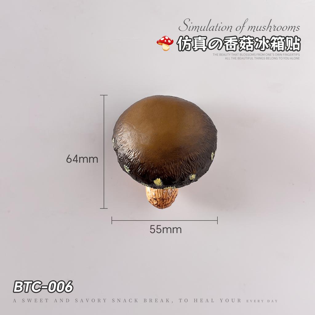 Mini Mushroom Refrigerator Magnet Fruit Refrigerator Decoration Pegboard Art Decoration 3D Ornament