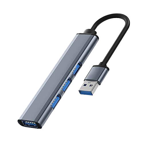 4-in-1 Multiport USB 3.0 USB 2.0 Hub Adapter 4 Ports Aluminum Alloy High-Speed Computer Data Transfer HUB SD Interface In-Stock