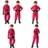 Cosplay do Tema Round 6 Macacão Vermelho com Tecido de Poliéster Para Meninas Fantasia de Halloween