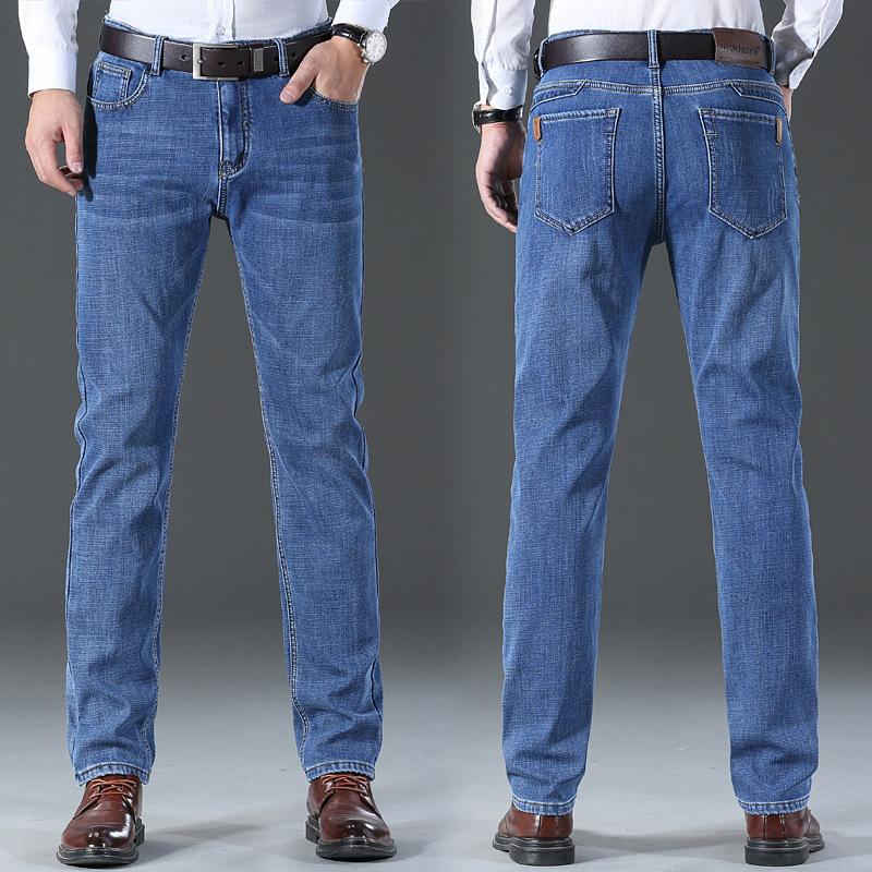 

Новые осенне-зимние мужские утепленные и утолщенные джинсы эластичные узкие прямые универсальные джинсовые брюки 40