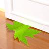 Fermaporta a Cuneo Foglia d'Acero Verde Stampato in 3D Modello di Foglia Simulata Antivento Antiurto Tappeto Piastrella Cemento Pavimento in Legno Decorativo Fermaporta