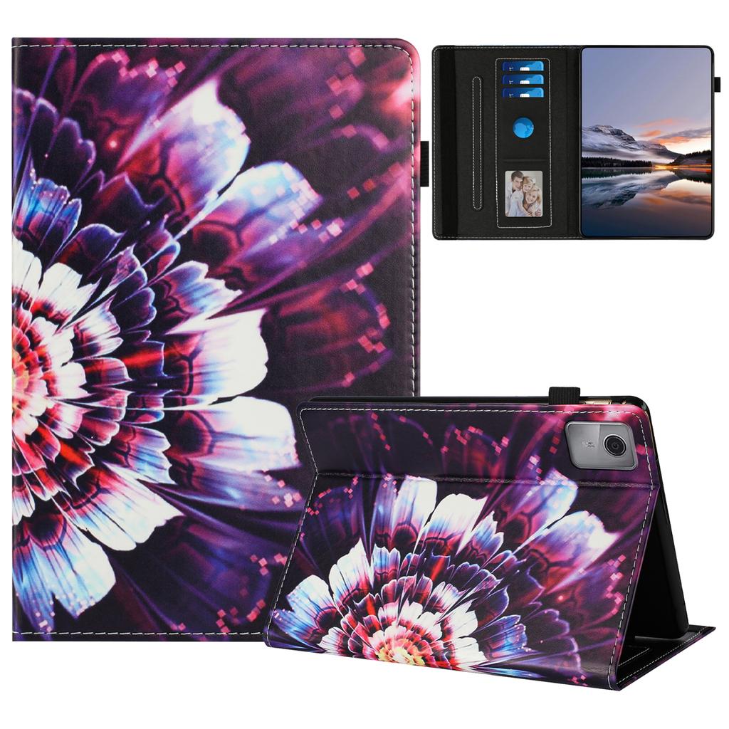 Tablet Case For Lenovo Tab M11/Xiaoxin Pad 11 2024 Pattern Leather Cover with Auto Sleep/Wake, Card Holder