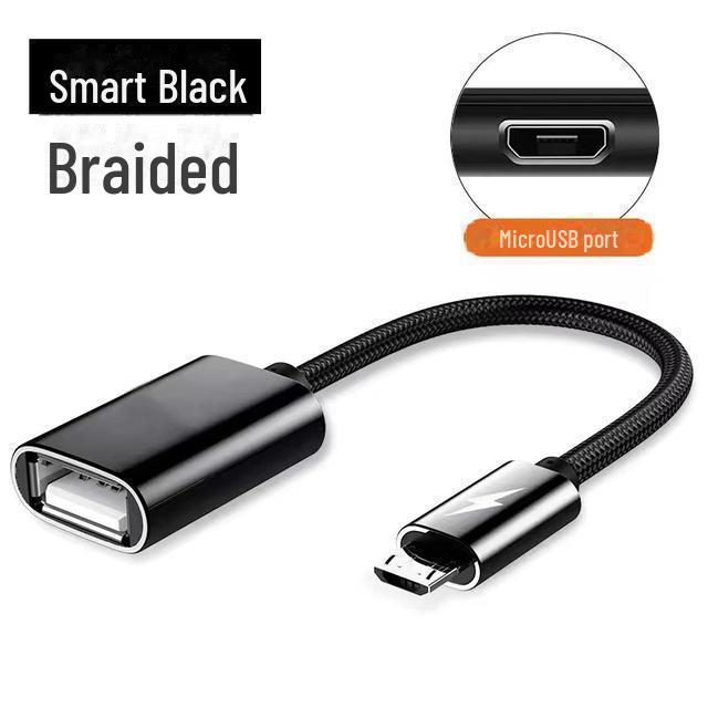 

Кабель OTG для передачи данных Huawei P40, Enjoy 50/20e, Honor, Vivo — подключите USB-флешку для загрузки песен Android Micro interface single port чёрный