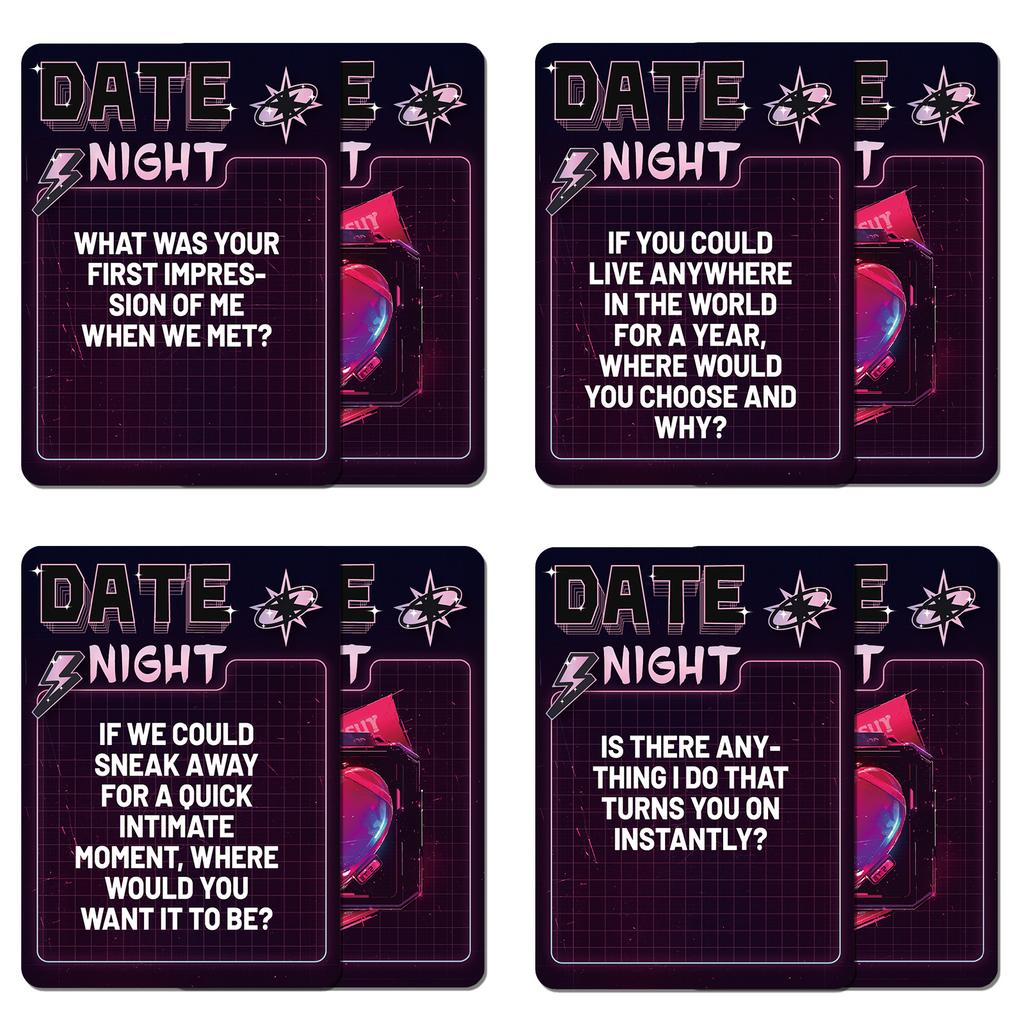 Couples Card Game Deep Conversation Couple Questions Games 50-Sheet Romantic Relationship Deck Cards