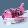 Non-Toxic Electric Kid Transformation Aircraft Toys Car Deformation Plane Model Music Simulation Children Traffic Toy Christmas Gifts