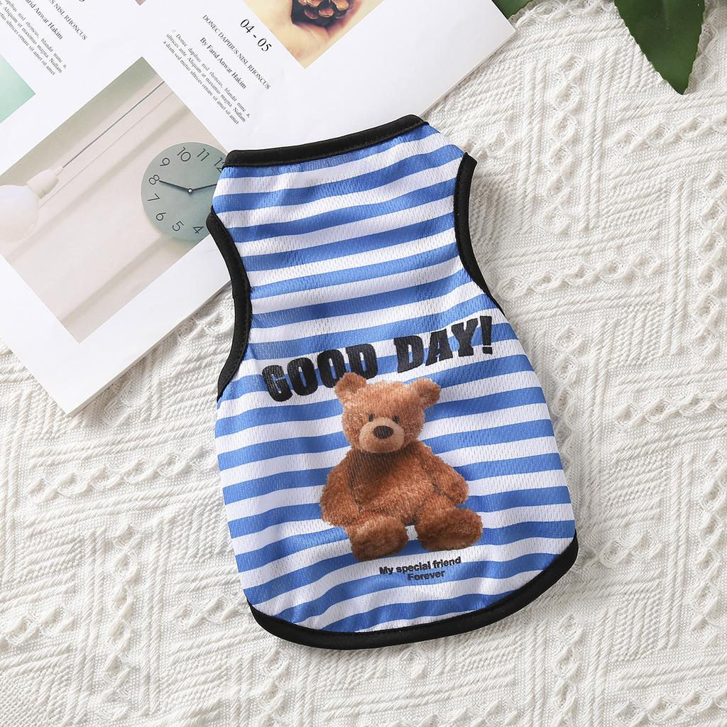 Pet Clothes Cartoon Pet Clothing Summer Shirt Casual Vests Cat T-shirt Puppy Dogs Clothes for Small Pets