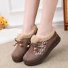 Winter Velvet Thickened Warm Middle-aged and Elderly Mother Shoes Women's Cotton Shoes Flat Non-slip