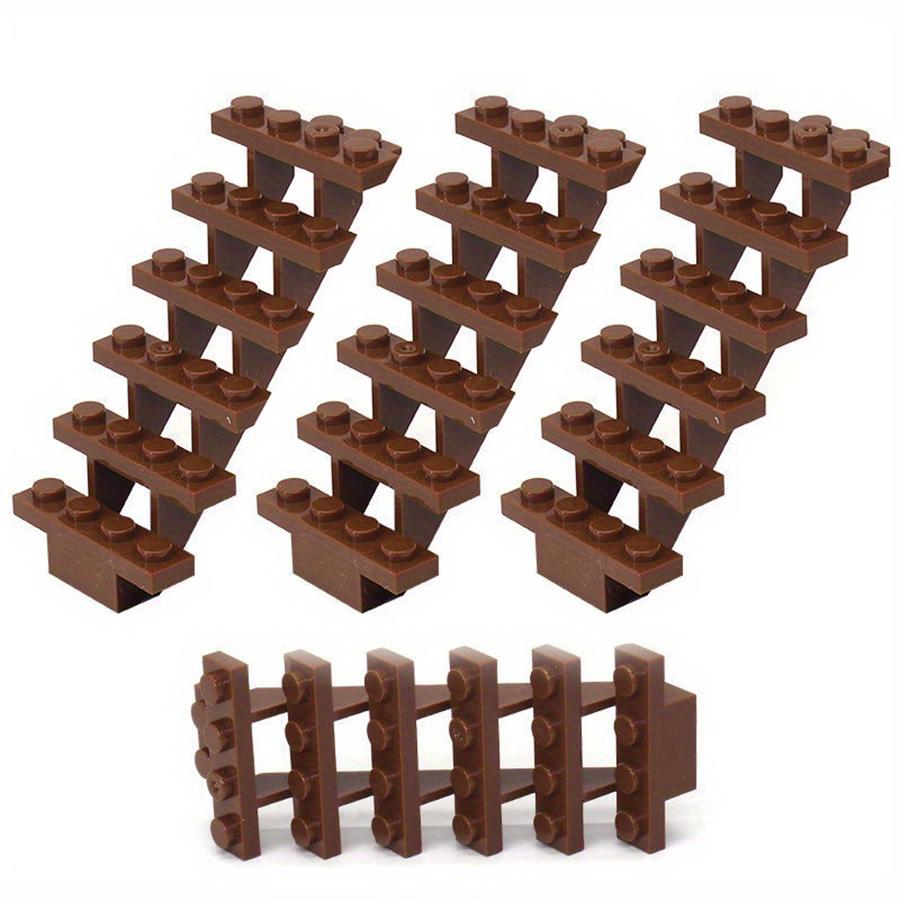 

4 шт. лестница MOC кирпичи 7x4x6 домашняя лестница прямая открытая 30134 ступеньки лестница модульный строительный блок «Мой город» DIY кирпичи игрушка