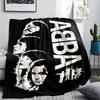 1 Stück ABBA Aufdruck Flanelldecke, Hohe Qualität, Bequem für alle Jahreszeiten, Heimdekoration, Wärme und Komfort, Perfekt für Weihnachtsgeschenke