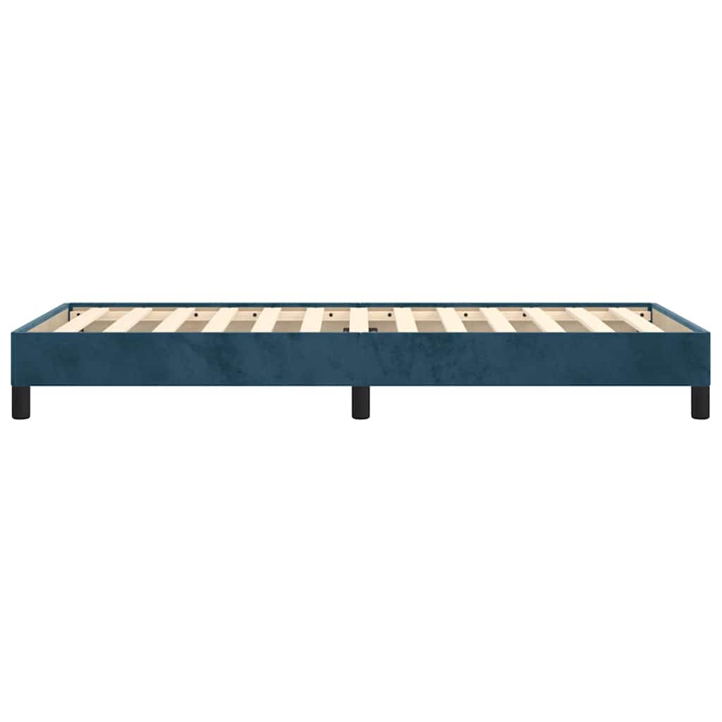 Bed Frame Without Mattress Dark Blue 80 X 200 Cm Velvet