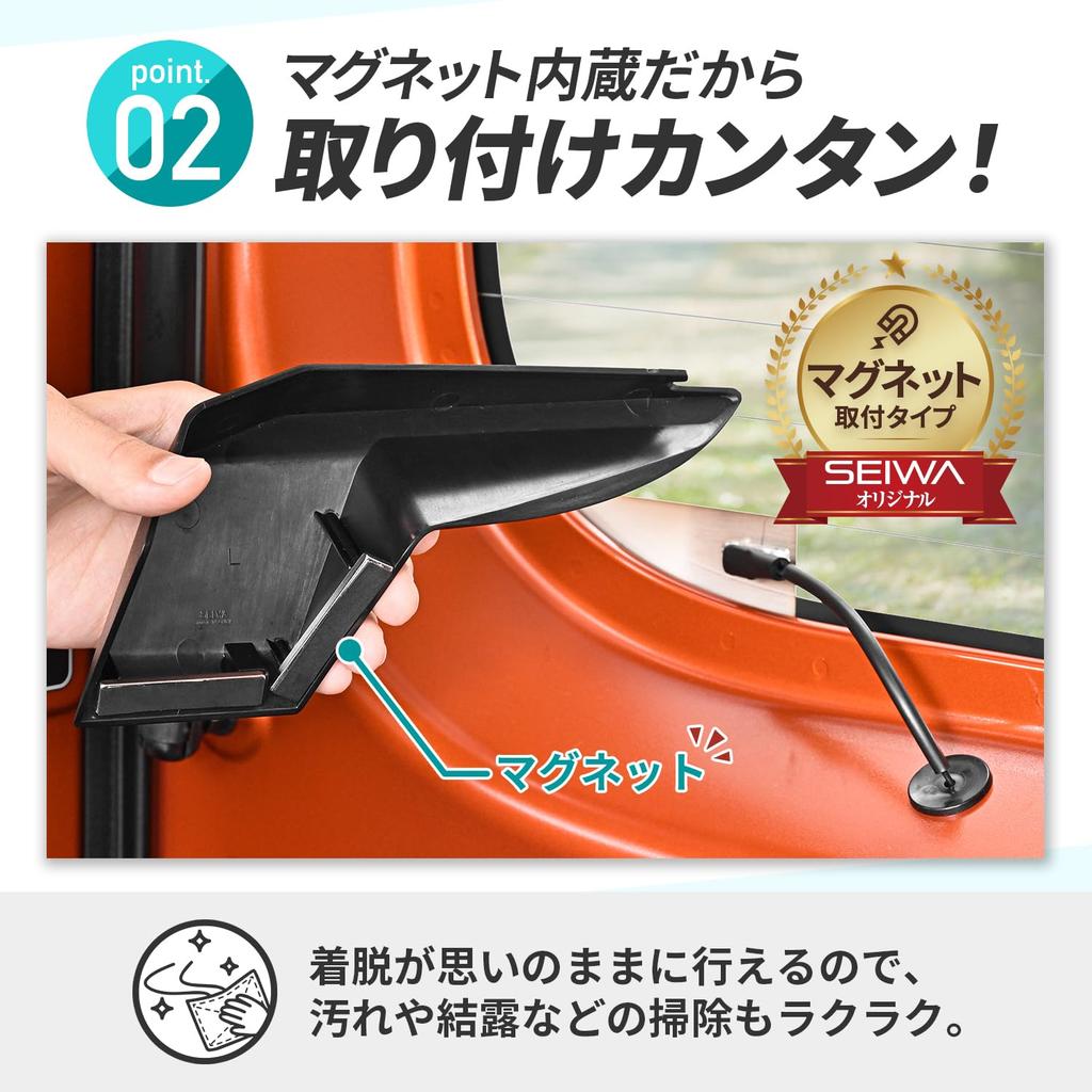 SEIWA Car Specific Product for Daihatsu Hijet Cargo Atley (S700V/S710V) Magnetic Rear Defogger Cover