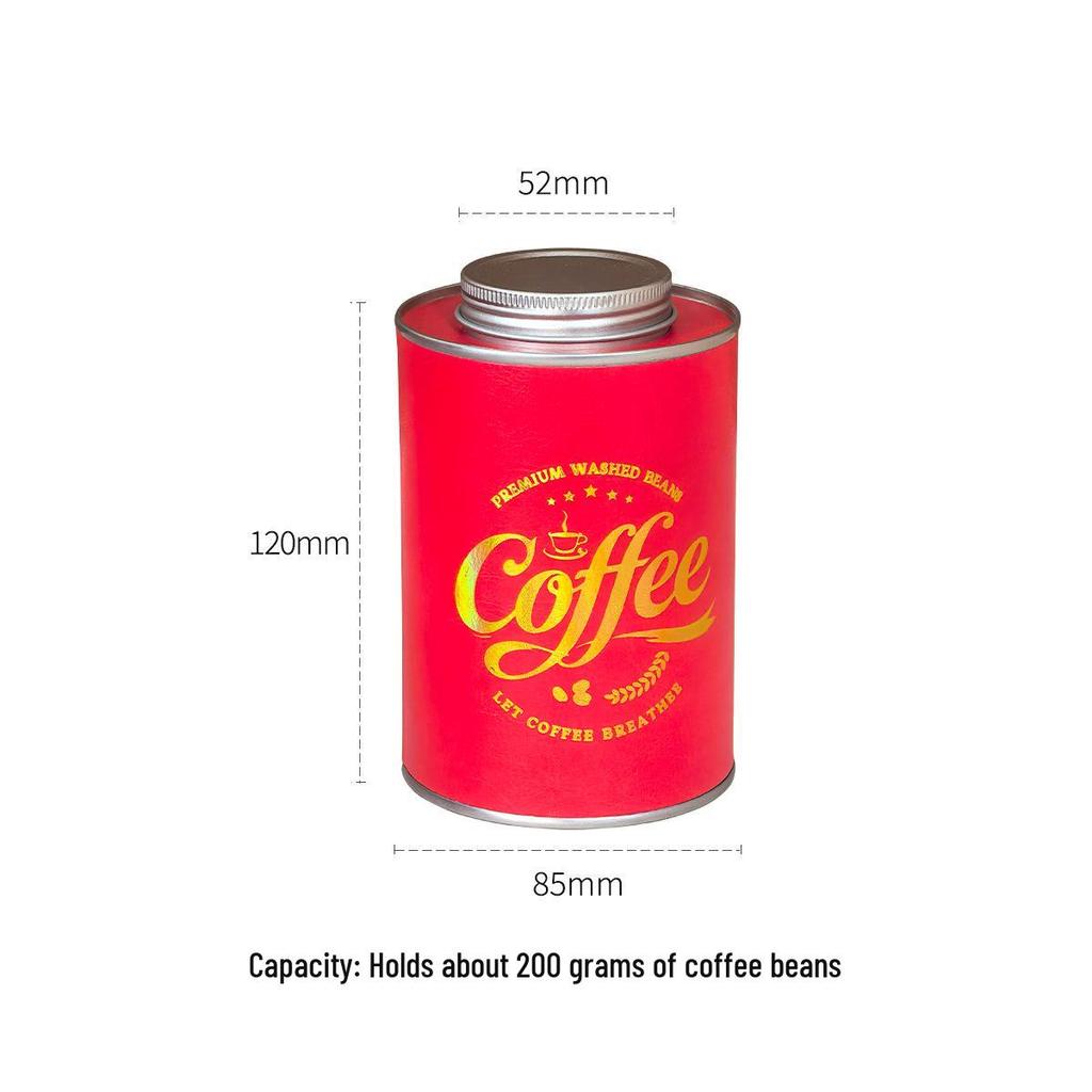 Barattolo Ermetico per Caffè con Valvola Unidirezionale per Chicchi, Noci e Polvere – Latta per Alimenti