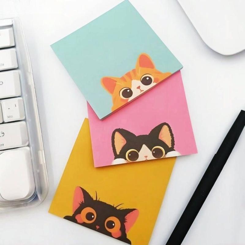 50 Sheets Creative Student Sticky Notes Paper Cute Animal Memo Notes Cartoon N Times Memo Pad School Gift Prizes Stationery