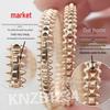 18k Rose Gold Rivet Bullet Head Bracelet: Luxurious & Versatile Fashion Jewelry for Women