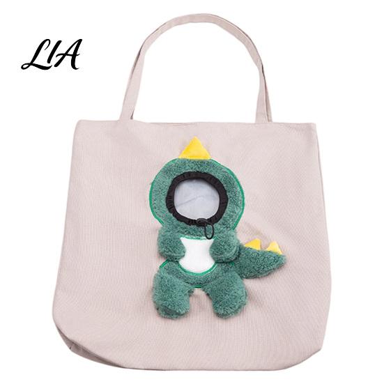 Washable Pet Travel Carrier Cat Purse with Head Hole, Breathable Canvas Tote, Cute Soft for Bee Dinosaur Bunny Shoulder Bag Puppies Cats Small