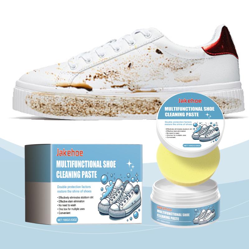 No Wash Shoe Cleaning Cream for White Trainers Yellow Stain and Dirt Remover MultiFunctional for Fast Cleaning