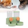 Pet Food Bowl Water Bottle Dispenser Multifunctional Hanging Automatic Self Feeding and Waterer Set for Dogs Cats