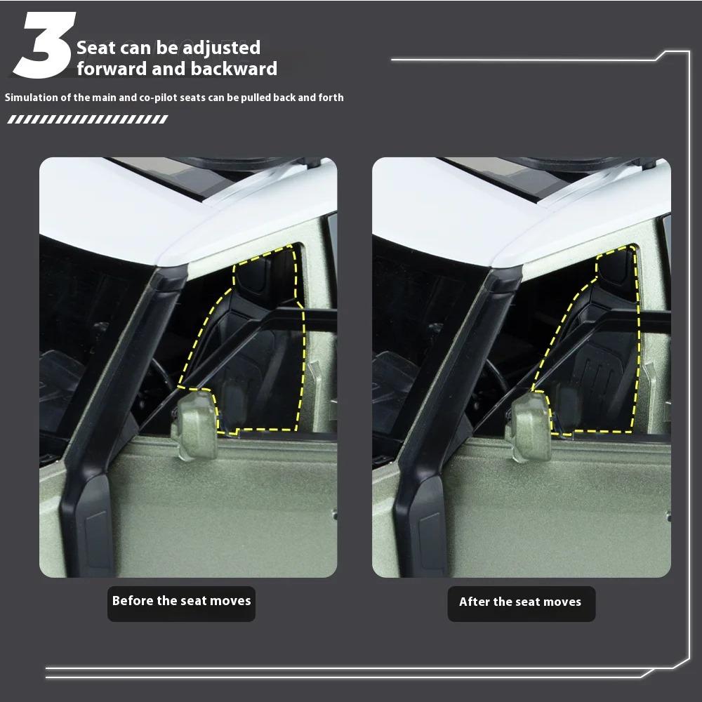 1/18 Scale Land Rover Large Defender 110 Alloy Car Model Toy Gift, Simulated Sound and Light Children's Toy Car, Birthday Gift for Boys