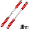 Aluminum Rear Suspension Links Kit Steering Linkage Turnbuckles and Camber Links for Arrma 1/8 Kraton/Notorious 6S BLX Upgrades Parts (Red)