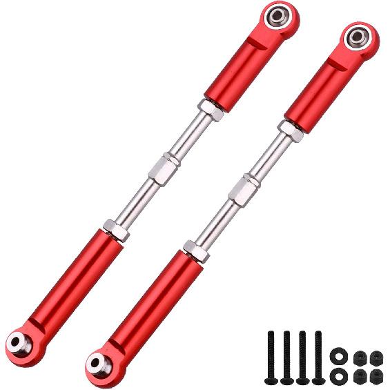 Aluminum Rear Suspension Links Kit Steering Linkage Turnbuckles and Camber Links for Arrma 1/8 Kraton/Notorious 6S BLX Upgrades Parts (Red)