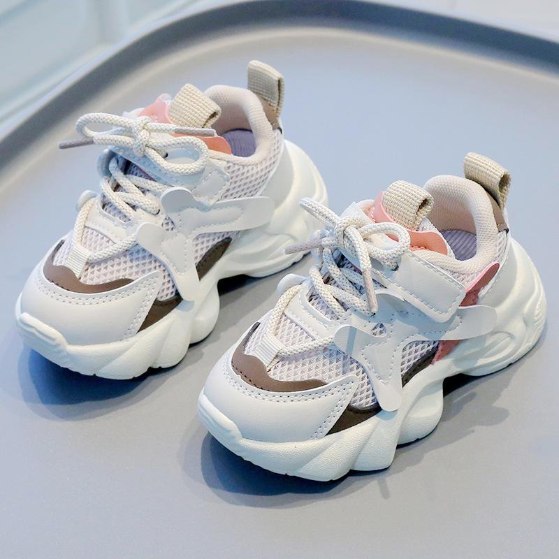 Детская спортивная обувь, летние сетчатые противоскользящие повседневные туфли на мягкой подошве для мальчиков, дышащие кроссовки 21 хаки