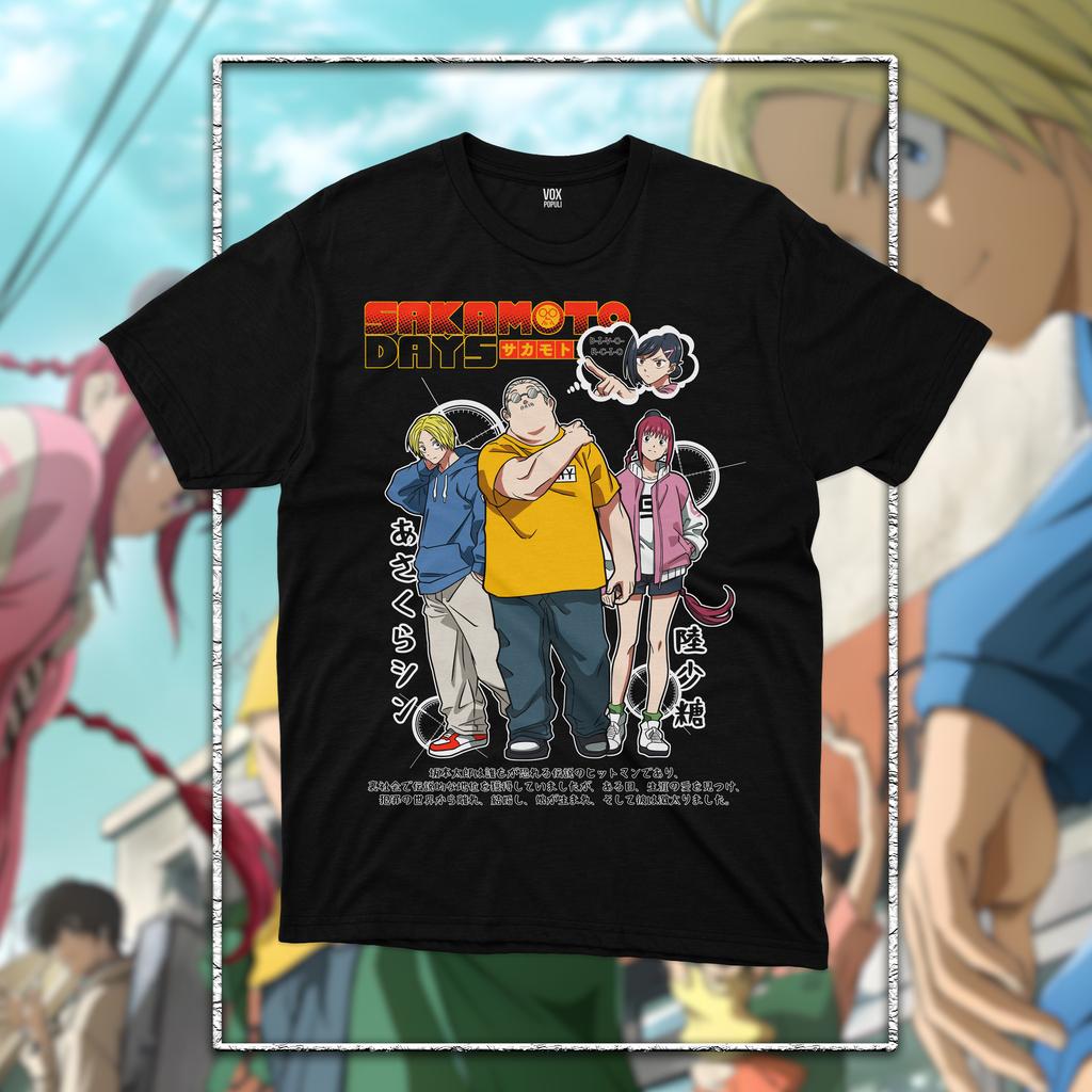Sakamoto Days Grafik T-Shirt Herren Damen Oversized Y2k Anime Manga T-Shirt Hohe Qualität Lässig Schweres Baumwoll Lockere Kleidung T-Shirts