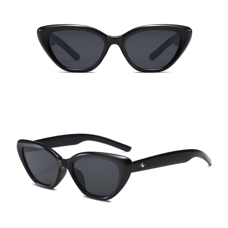 Hip Hop Punk Y2K Korea Small Frame Cat Eye Star Style Sunglasses Shades For Children UV Resistance Fashion Retro Glasses C1