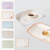 Anti Spill Pet Feeding Mat Cartoon Half Surround Design Pet Food Feeding Pad Anti Slip Waterproof Cat Bowl Mat Pet Eating