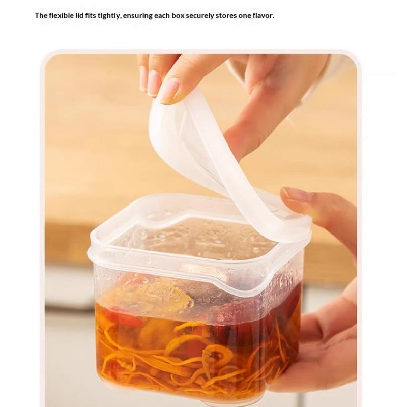 

Контейнер для хранения еды на 6 отделений, коробка для хранения овощей, фруктов, супа с сохранением свежести, с крышкой, для холодильника, кухни, хранения специй и приправ onesize