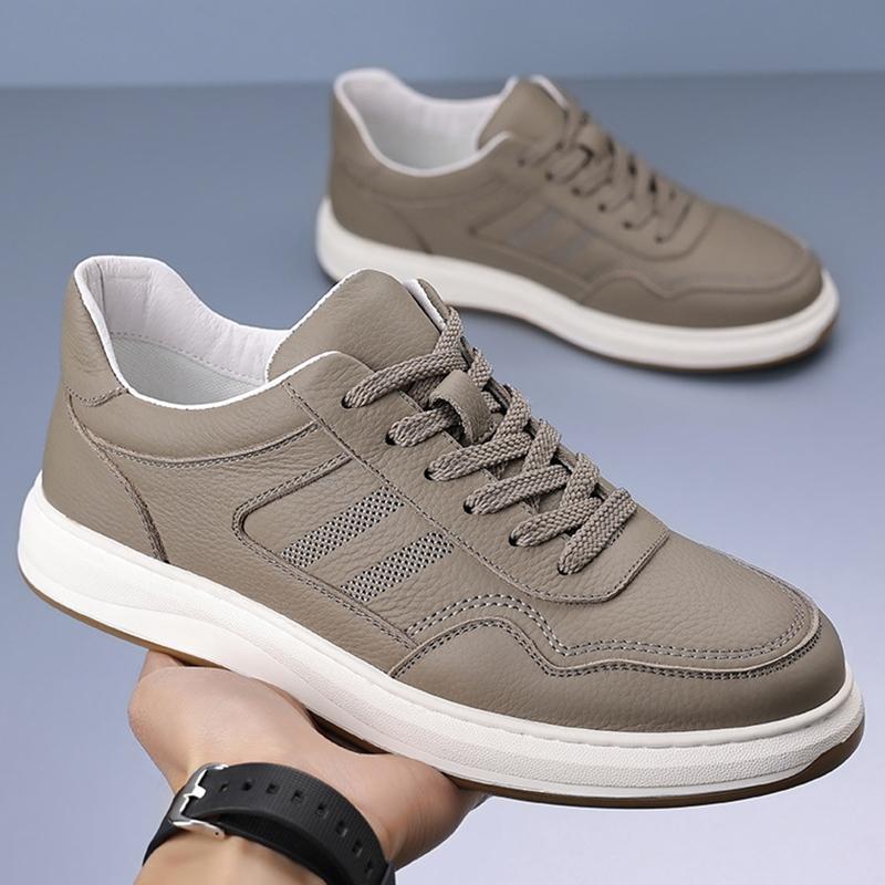 Spring Men Casual Shoes Loafers British Genuine Leather Sneakers Flats Shoes High-end Business Men Leather Shoes Big Size 36-45