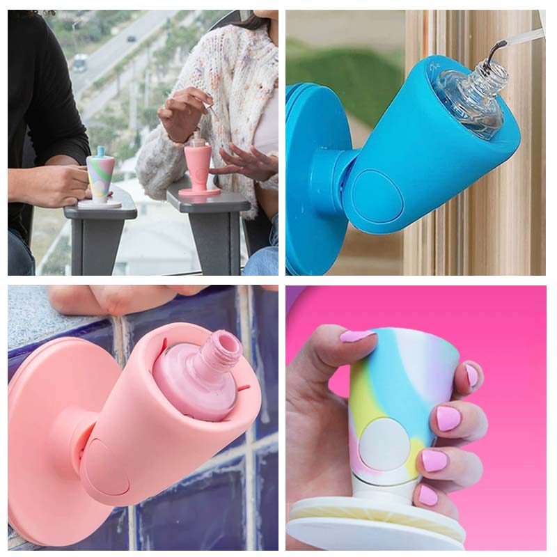 1 ks Silikonový držák na lak proti rozlití Držák na lahvičky proti rozlití Úložný stojan na DIY nehtové umění Nástroje a příslušenství na nehty, které nelze odstranit