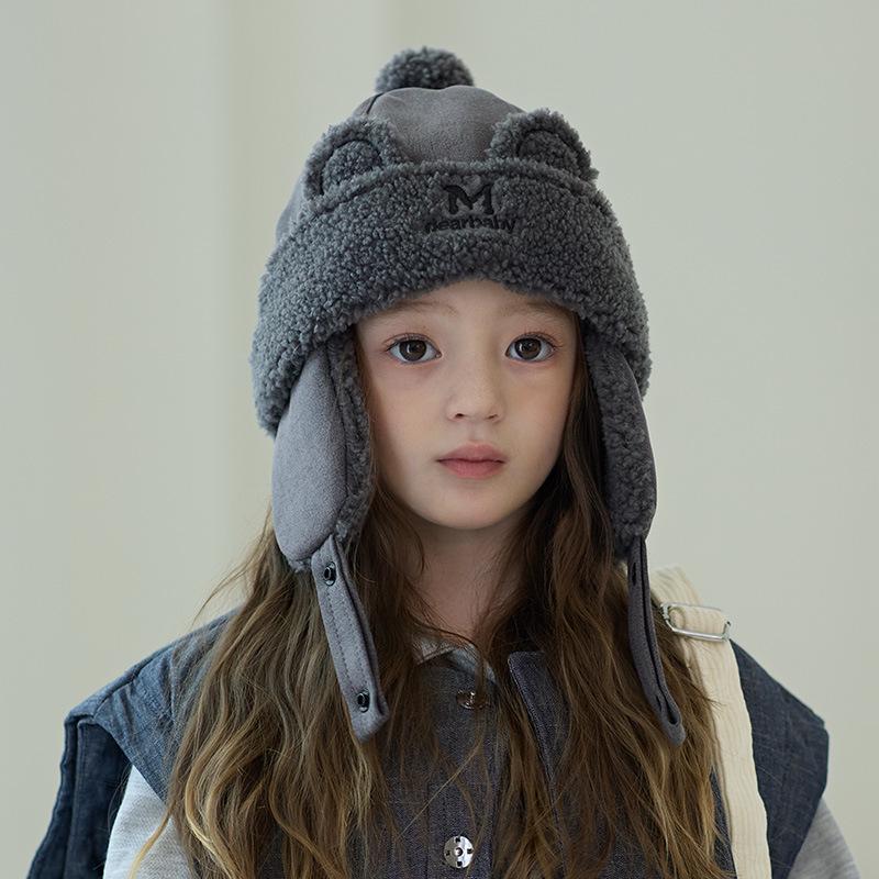 Chapeau Lei Feng coupe-vent 2025 pour enfants—Pull chaud et épais avec protection des oreilles pour l'automne et l'hiver