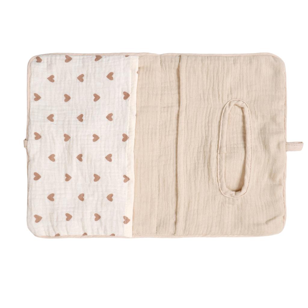 Storage Bag Soft Cotton Infant Bed Rail Storage Organizer Bag Providing Quick Access to Essentials During Nighttime Care