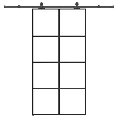 Vidaxl Sliding Door A With Accessories, 102.5X205 Cm, Esg And Aluminum