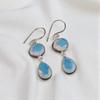 Natural Milky Opal Gemstone 925 Sterling Silver Jewelry Handmade Earrings 1.88" EE-73-26