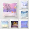 Home Decor Winter Scenes Pillow Covers for Cozy Decor Pattern Cushion Cover Suitable for Sofa Bedroom Car Pillow Cover
