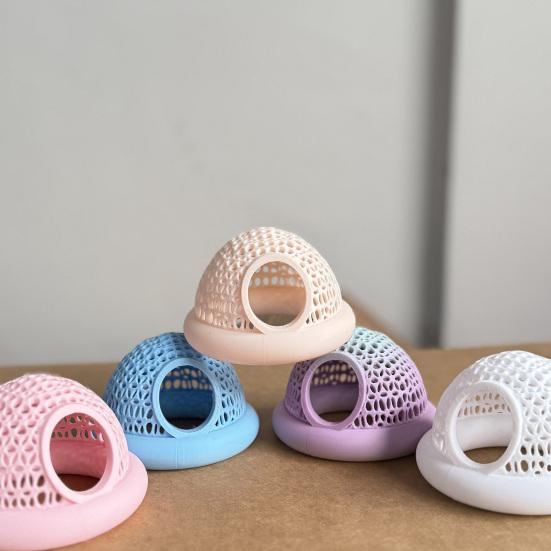 Floating Betta Fish Hide And Shrimp Cave 3D Printed Aquarium Hammock Small Feeding Ring Resting Shelter for Fish Tank Decoration