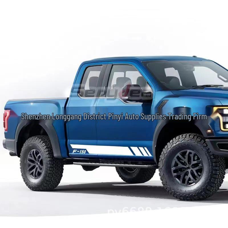 Ford Raptor F-150 Seitenschweller Personalisierte Vinyl-Aufkleber Streifen X-336