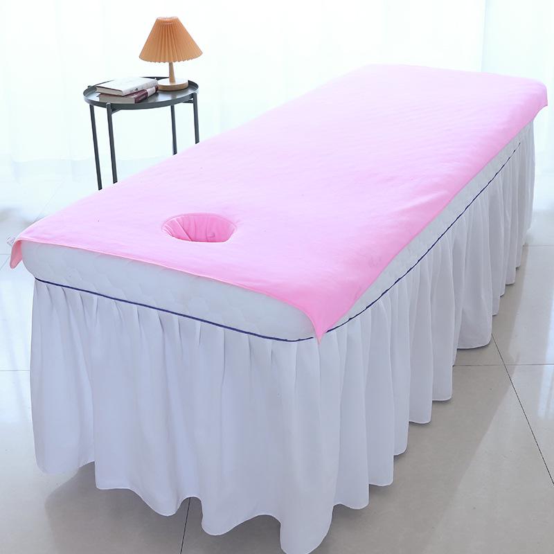 Custom Logo Beauty Salon Massage Bedspread with Face Hole