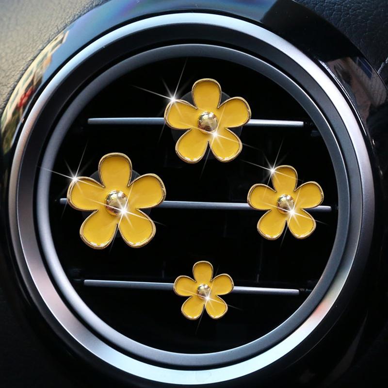 Cute Flower Car Air Vent Clip For Air Conditioning Vents And Interior Decoration