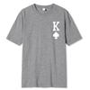 Poker 'K' Men's Short Sleeve T-shirt Casual Multicolor Top For Men Cotton Loose Oversized T Shirt Personalized Trend Tees