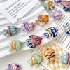 2 stücke Retro Bunte Hand-gemalt Tiefe-meer Fisch Keramik Tropische Fische Perlen Diy Schmuck Perlen Armband Halskette Zubehör