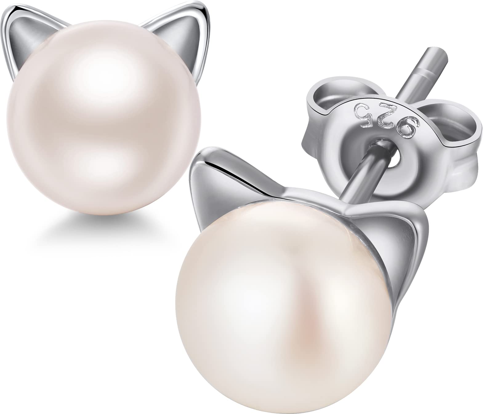 

Gold Earrings for Cute Silver 925 Cat Earrings Women, Cat, Gift, (C Gin)