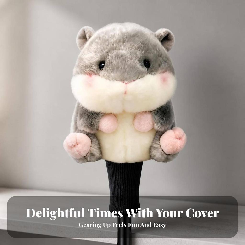 Adorable Soft Golf Cover with Sock Shaft Charming Wood Headcover Knitted Animal