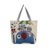Women's Large Capacity Woven Shoulder Handbag - Rust