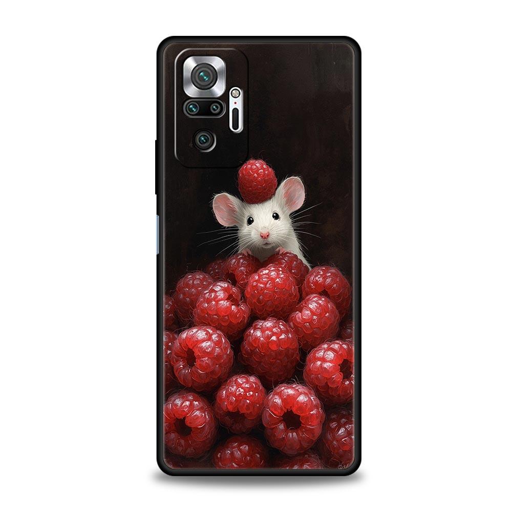 

Phone Case Cover for Redmi 14C 10C Note 15 14 13 12 10 11 Pro Plus K40 5G Soft TPU Shockproof Fundas Funny Rock And Roll Mouse Note 13 Pro 5G