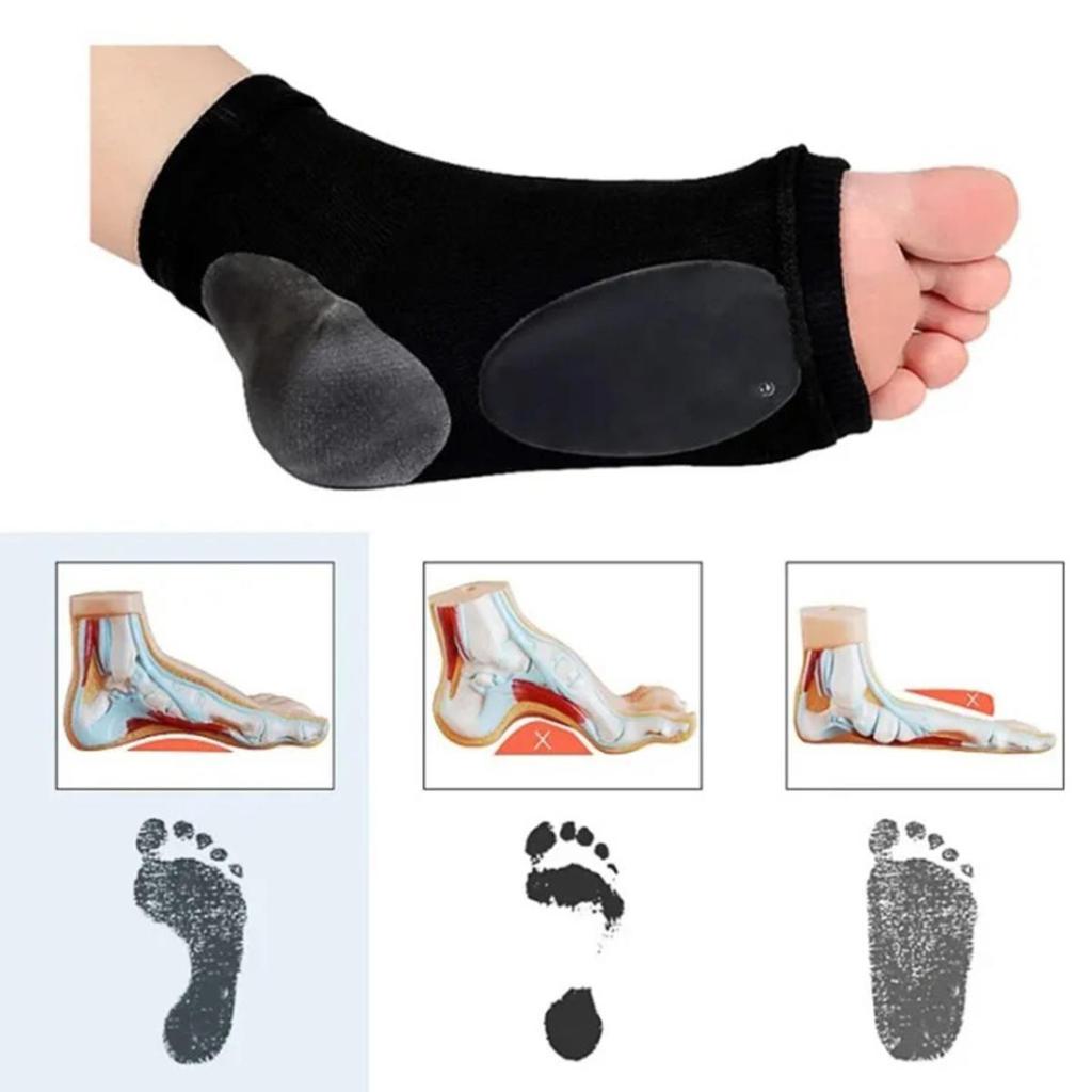 2 In 1 Arch Support Sleeves Plantar Fasciitis Heel Spurs Foot Care Flat Feet Relieve Fatigue Sleeve Socks Orthotic Insoles Pads