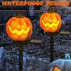 Halloween Pumpkin Candle Pathway Solar Lights Crow Yard Stake Lamp for Garden Yard Lawn Pathway Home Party Decoration Waterproof