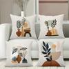 Modern Plant Vase Pattern Decorative Cushion Covers Polyester Pillowcase, Sofa Decorative Cushion Cov Headboard Pillow